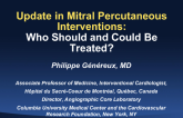 Update in Mitral Percutaneous Interventions: Who Should and Could Be Treated in 2014?