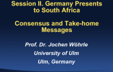 Consensus and Take-home Messages