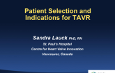 Patient Selection and Indications for TAVR