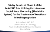 Initial Results of the Mitral Valve Repair Clinical Trial (MAVERIC Trial) Utilizing Percutaneous Septal Sinus Shortening (The MVRx System) for the Treatment of Functional Mitral Regurgitation