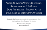 Short-Duration Versus Guideline-Recommended 12-Month Dual Antiplatelet Therapy After Drug-Eluting Stents Implantation