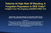 Patients At High Risk Of Bleeding, A Forgotten Population In DES Trials? Insights From The Ongoing LEADERS FREE Trial