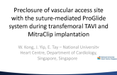 Preclosure of vascular access site with the suture-mediated ProGlide system during transfemoral TAVI and MitraClip implantation