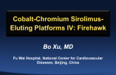 Cobalt-Chromium Sirolimus-Eluting Platforms IV: Firehawk