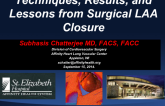Techniques, Results, and Lessons from Surgical LAA Closure