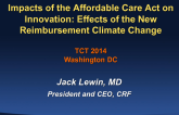 Impact of the Affordable Care Act on Innovation: Effects of the New Reimbursement Climate Change