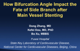 TCT 180: How Bifurcation Angle Impacts the Fate of the Side Branch After Main Vessel Stenting: Results from a Large Center