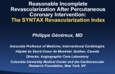 TCT 86: Quantification and Impact of the Proportion of Coronary Disease Burden Treated by Percutaneous Coronary Intervention: The SYNTAX Revascularization Index