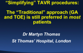 The Traditional Approach (TEE and General Anesthesia) Is Still Preferred in Most Patients!