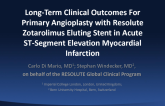 Long-Term Clinical Outcomes For Primary Angioplasty with Resolute Zotarolimus Eluting Stent in ST-Segment Elevation Acute Myocardial Infarction