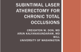 Subintimal laser atherectomy for chronic total occlusion revascularization