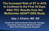 TCT 479: The Increased Risk of Stent Thrombosis in Acute Coronary Syndromes Is Confined to the First 30 Days After PCI: Results from the Multicenter ADAPT-DES Study