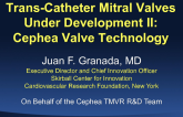 Transcatheter Mitral Valves Under Development II: Cephea