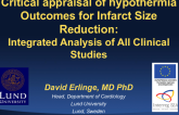 Hypothermia #2: Critical Appraisal of Hypothermia Outcomes for Infarct Size Reduction: Integrated Analysis of All Clinical Studies