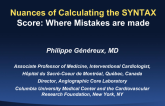 Nuances of Calculating the Syntax Score: Where Mistakes are Made