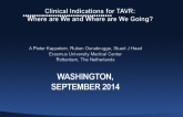 Clinical Indications for TAVR: Where are We and Where are We Going?