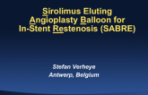 Sirolimus-Eluting Balloon Angioplasty Dilatation System for ISR Indication: The SABRE Trial