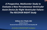 A Prospective, Multicenter Study to Evaluate a New Percutaneous Ventricular Assist Device for Right Ventricular Failure: The RECOVER Right Study