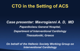 Case #1: CTO in the Setting of ACS