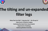 The tilting and un-expanded filter legs