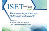 Treatment Algorithms and Outcomes in Acute Pulmonary Embolus