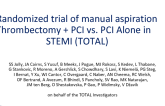 Randomized trial of manual aspiration Thrombectomy + PCI vs_ PCI Alone in STEMI (TOTAL)