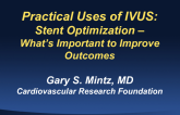 Practical Uses of IVUS: Stent Optimization – What’s Important to Improve Outcomes