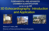 3-D Echocardiography: Introduction and Application