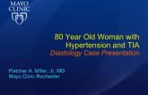 Year Old Woman with Hypertension and TIA Diastology Case Presentation