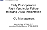 Early Post-operative Right Ventricular Failure following LVAD Implantation
