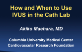How and When to Use IVUS in the Cath Lab