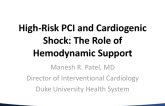 High-Risk PCI and Cardiogenic Shock: The Role of Hemodynamic Support
