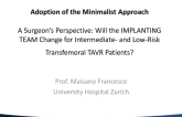 A Surgeons Perspective: Will the IMPLANTING TEAM Change for Intermediate- and Low-Risk Transfemoral TAVR Patients?