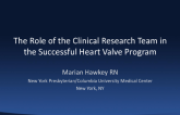 The Role of the Clinical Research Team in the Successful Heart Valve Program