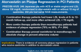 Impact of Dual Lipid Lowering With Ezetimibe and Atorvastatin on Plaque Regression in PCI Patients