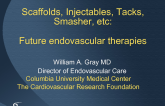 Scaffolds, Injectables, Tacks, Smashers, etc: Future endovascular therapies