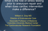 What is the Role of Stress Testing Prior to Aneurysm Repair and When Does Cardiac Intervention Make a Difference?