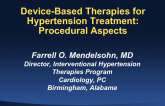 Device-Based Therapies for Hypertension Treatment: Procedural Aspects