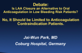 Debate: Is LAA Closure an Alternative to Oral Anticoagulation in Low Bleeding Risk Patients? No, It Should Be Limited to Anticoagulation Contraindicated Patients!