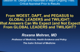 From WOEST, DAPT, and PEGASUS to GLOBAL LEADERS and TWILIGHT: What Answers Can We Expect (and Not Expect) From GLOBAL LEADERS and TWILIGHT?