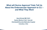 What the Device Approval Trials Will Tell Us About the Endovascular Approach to CLI  and What They Wont