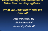 Epidemiology and Treatment of Mitral Valvular Regurgitation: What We Don't Know That We Should!