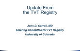Other Important TAVR Studies 1: Updates From the TVT Registry