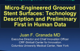 Microengineered Grooved Stent Surfaces and Beyond: Technology Description and Preliminary Data