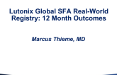 12 Month Outcomes From the Lutonix Global SFA Real-World Registry