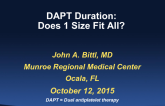 DAPT Duration After DES: Does 1 Size Fit All? Focused Commentary