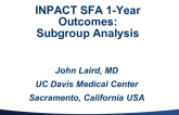 IN.PACT SFA 1-year Outcomes: Subgroup Analyses