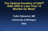 Debate: The Optimal Duration of DAPT After DES Is Less Than 12 Months for Most!