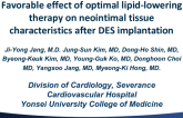 TCT 80: Favorable Effect of Optimal Lipid-Lowering Therapy on Neointimal Tissue Characteristics After Drug-Eluting Stent Implantation  Qualitative Optical Coherence Tomographic Analysis