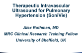 Therapeutic Intravascular Ultrasound for Pulmonary Hyptertension (SoniVie)